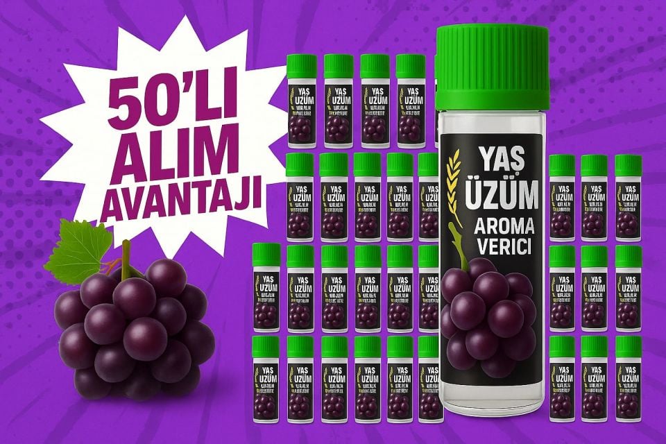 Yaş Üzüm Aroması | 2,5ML | 50 Adet