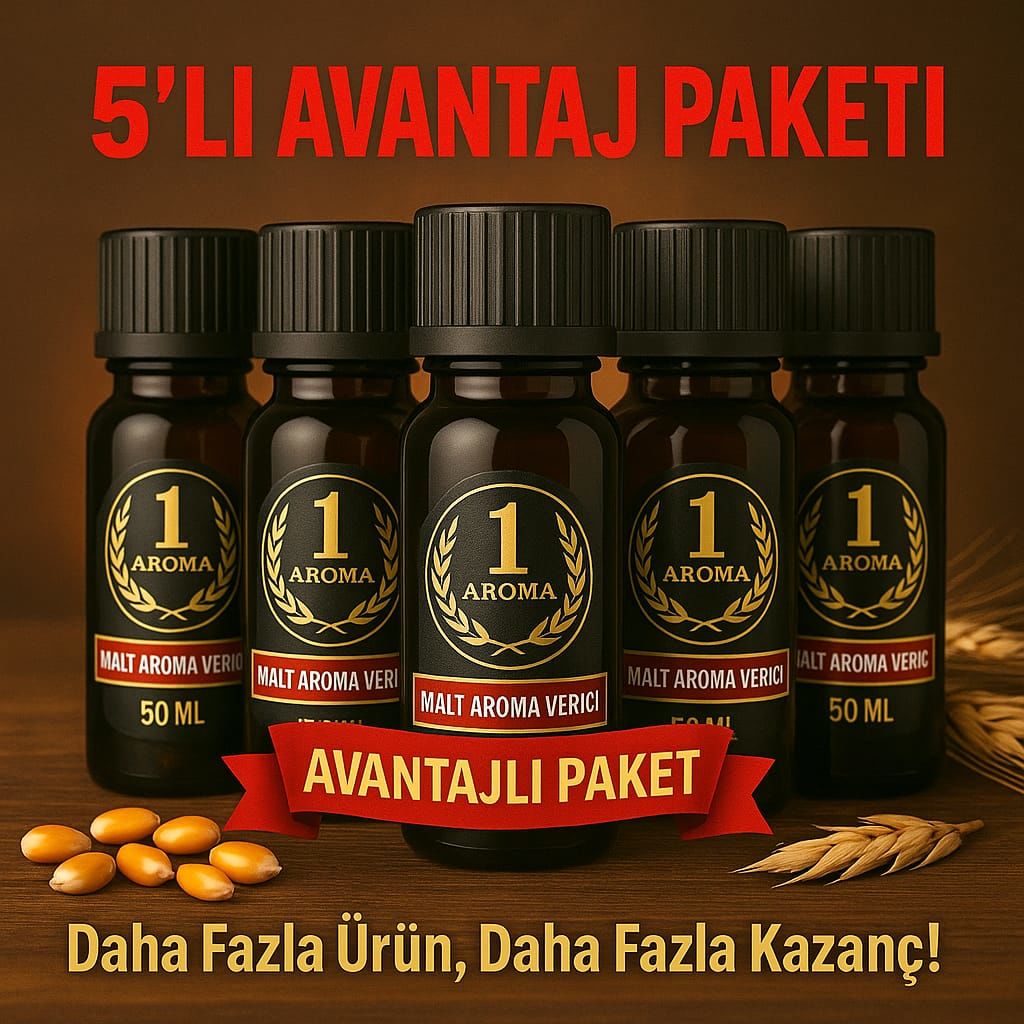Kırmızı Malt Aroması | 50ML | 5 Adet