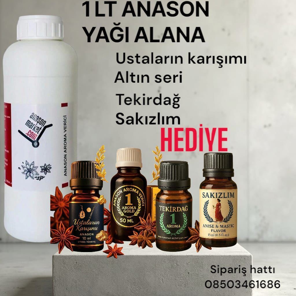 1 LT DİSTİLE ANASON YAĞI(HEDİYE ÜRÜNLER)