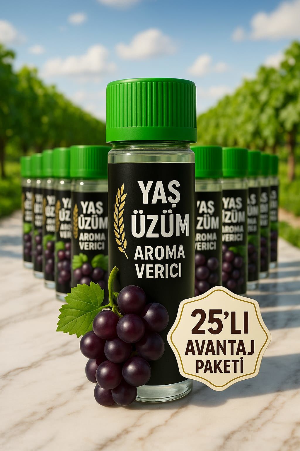 YAŞ ÜZÜM 2,5 ML (25 ADET)